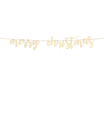 Drewniany baner Merry Christmas, 87x17cm