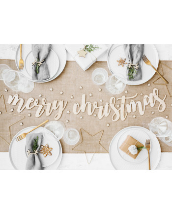 Drewniany baner Merry Christmas, 87x17cm