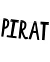 Baner Piraci - Pirates Party, czarny, 14x100cm