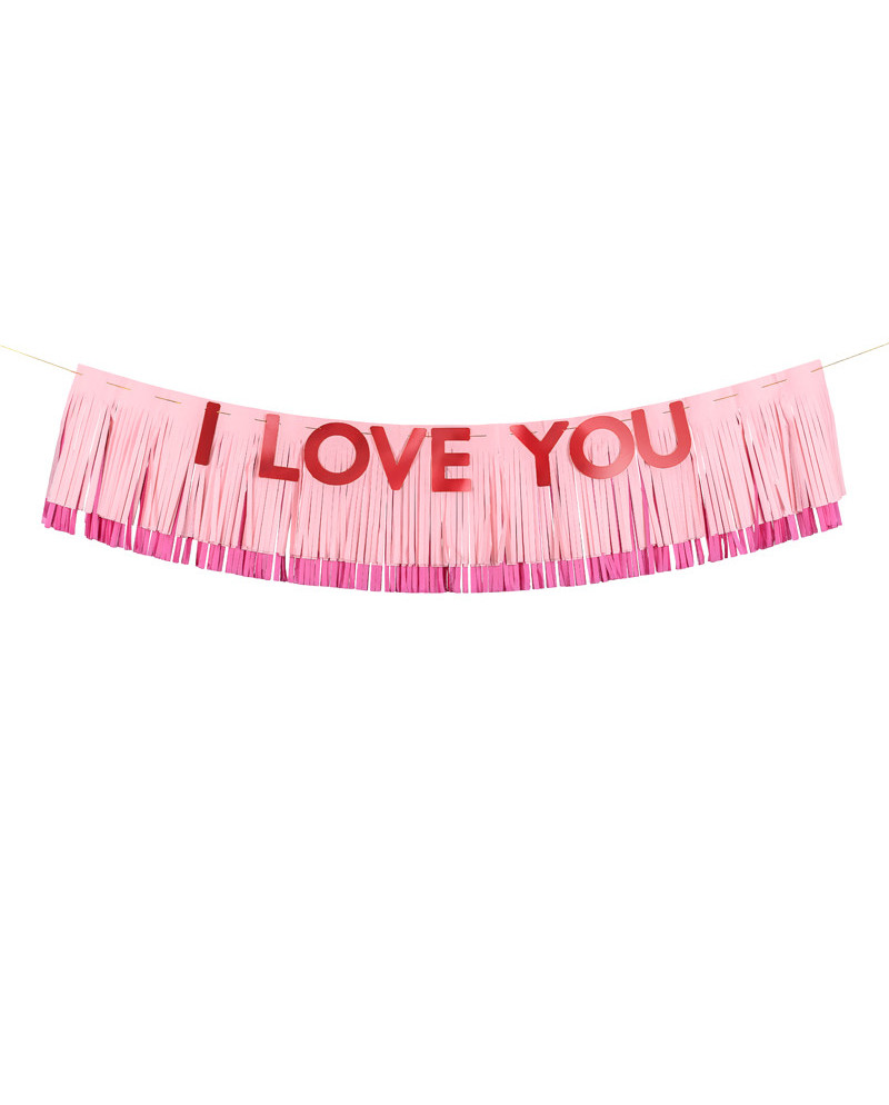 Baner I Love You, 150x30 cm, mix