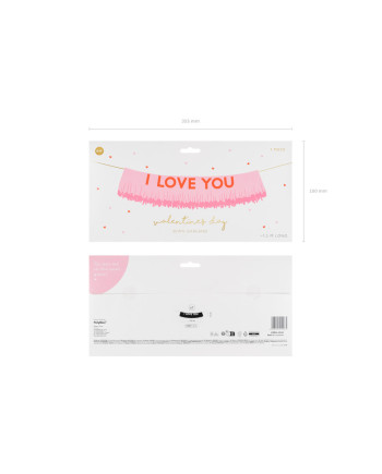 Baner I Love You, 150x30 cm, mix