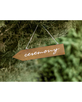 Drewniany drogowskaz  Ceremony, 36x7,5cm
