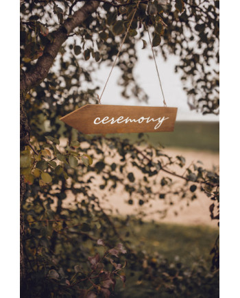 Drewniany drogowskaz  Ceremony, 36x7,5cm