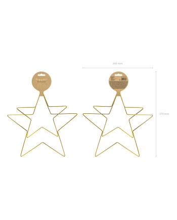 Metalowe zawieszki dekoracyjne Gwiazdy, mix (1 op. / 2 szt.)