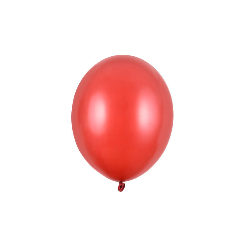 Balony Strong 27cm, Metallic Poppy Red (1 op. / 100 szt.)