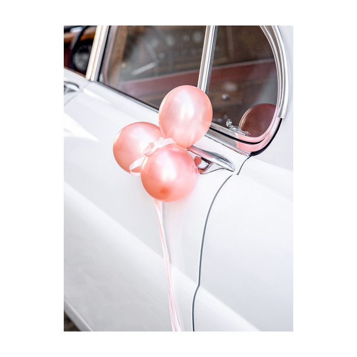 Zestaw dekoracji samochodowych - Love, różowe złoto