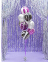 Balony Strong 27cm, Metallic Silver Snow (1 op. / 100 szt.)