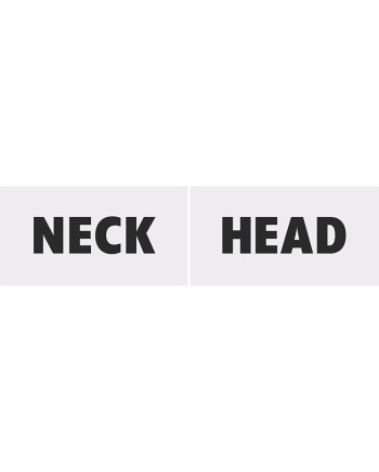 Tabliczki tekturowe Head & Neck (1 op. / 2 szt.)