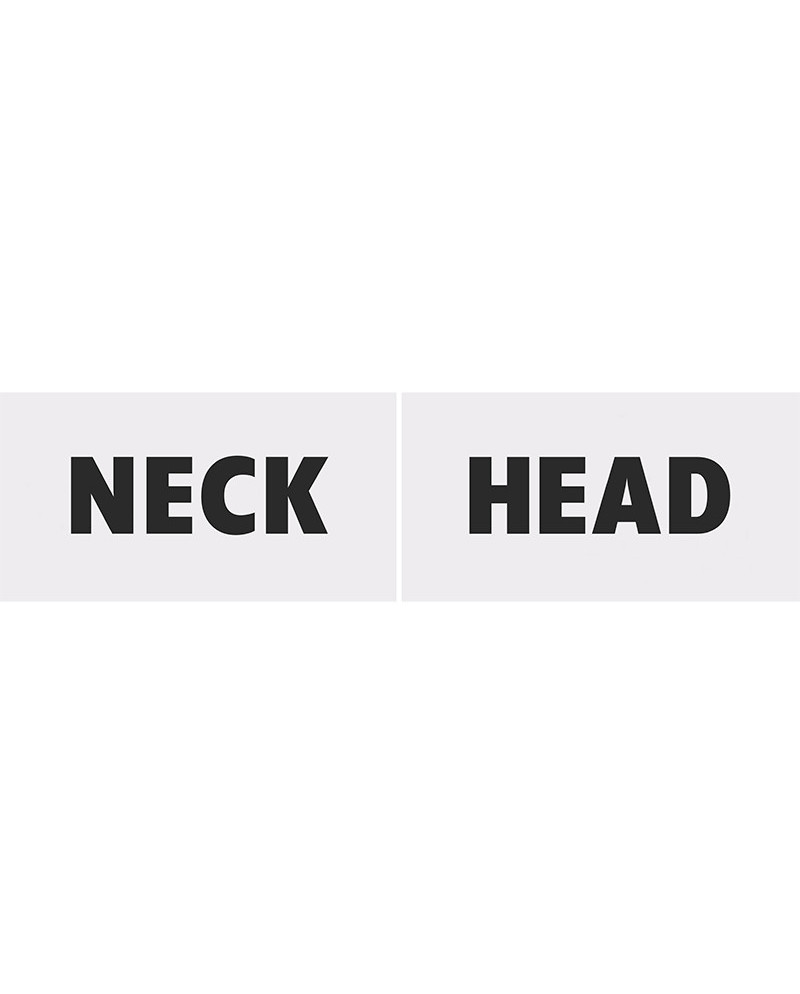 Tabliczki tekturowe Head & Neck (1 op. / 2 szt.)