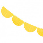 Girlanda bibułowa Frędzle, żółty, 3m