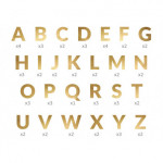 Baner Alfabet, złoty, 14cm (1 op. / 63 szt.)
