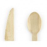 Sztućce drewniane, miętowy, 16cm (1 op. / 18 szt.)