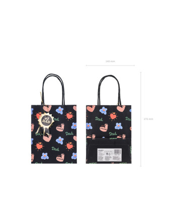 Torebka na prezenty $$$1 Dad, mix, 8x14x18 cm