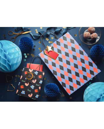 Torebka na prezenty $$$1 Dad, mix, 8x14x18 cm