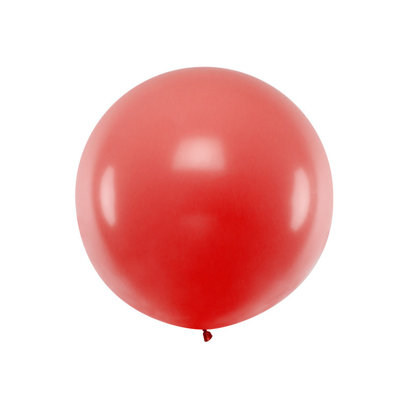 Balon okrągły 1m, Pastel Red