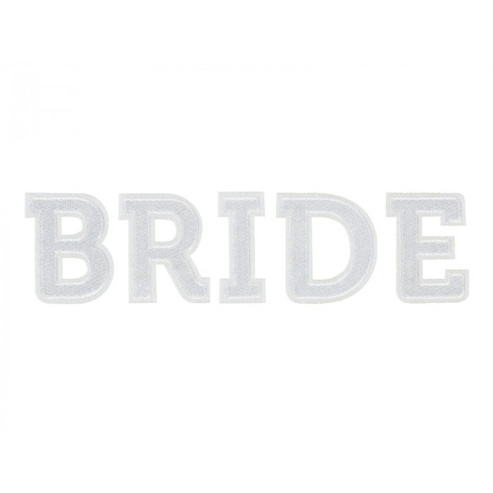 Naprasowanka BRIDE, biały, 24x6cm