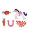 Naprasowanki Giddy up, mix, 2-7x3.5-7 cm (1 op. / 5 szt.)