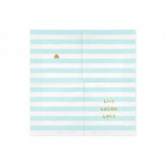 Serwetki Yummy - Live Laugh Love, jasny niebieski, 33x33cm (1 op. / 20 szt.)