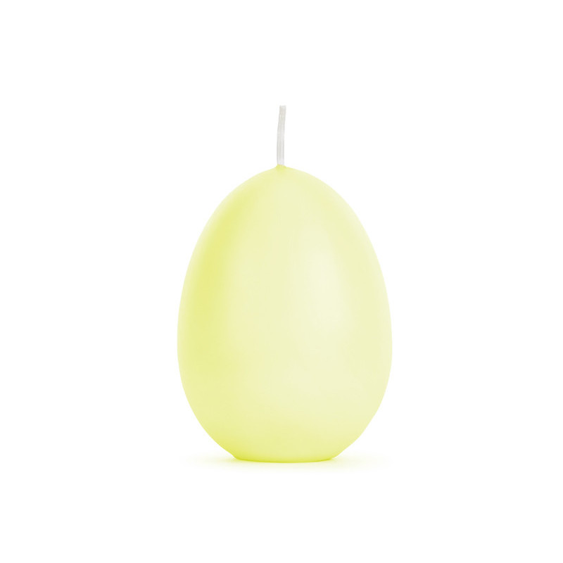 Świeca Jajko, jasny żółty, 10 cm