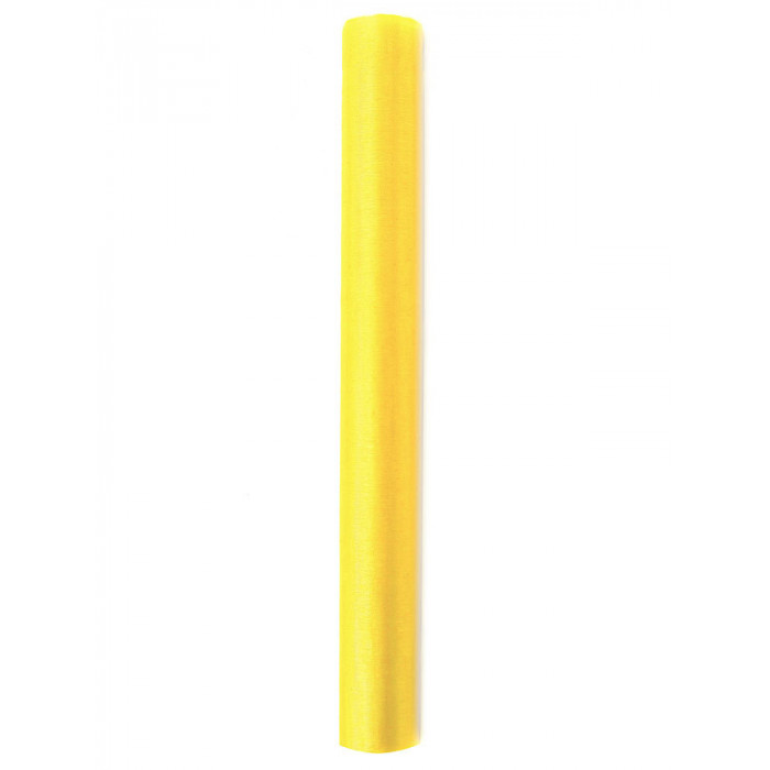 Organza Gładka, żółty, 0,36 x 9m (1 szt. / 9 mb.)