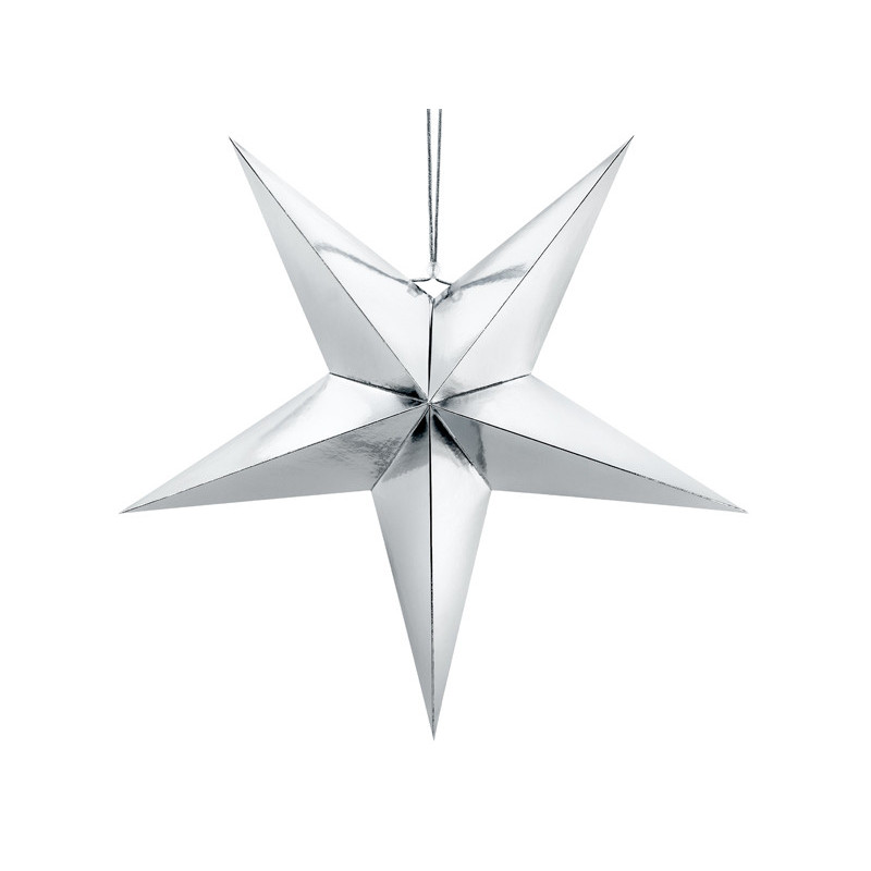 Gwiazda papierowa, 70cm, srebrny