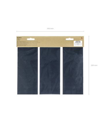 Dekoracja Gałązki z listkami, c. granat (1 op. / 9 szt.)