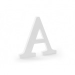 Drewniana litera A, biały, 21,5x20cm
