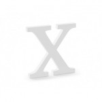 Drewniana litera X, biały, 19,5x19cm