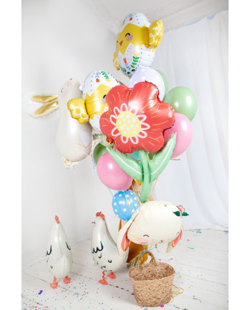 Balon foliowy Kurka, 48x60 cm, mix