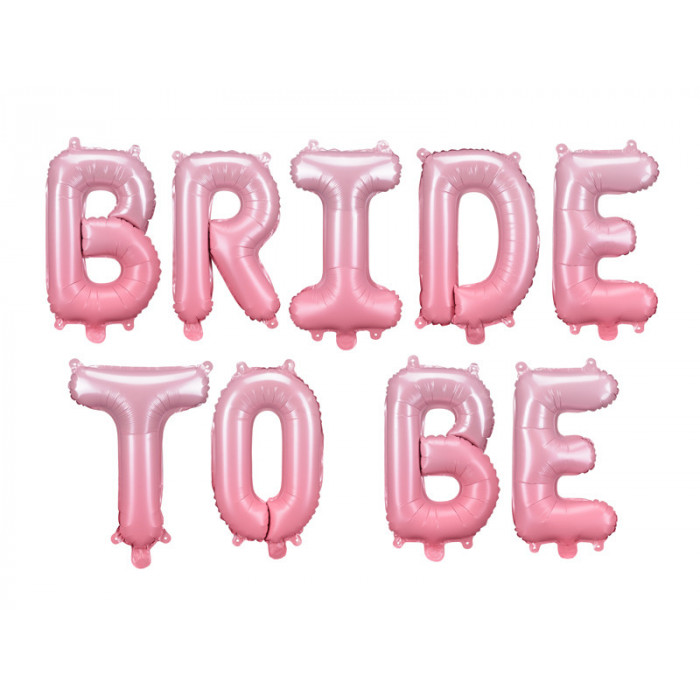 Balon foliowy Bride to be, 350x45 cm, różowy