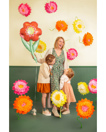 Dekoracja bibułowa Kwiaty, 35 cm, mix (1 op. / 3 szt.)