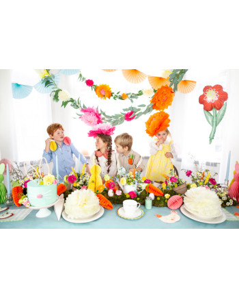 Dekoracja bibułowa Kwiaty, 35 cm, mix (1 op. / 3 szt.)