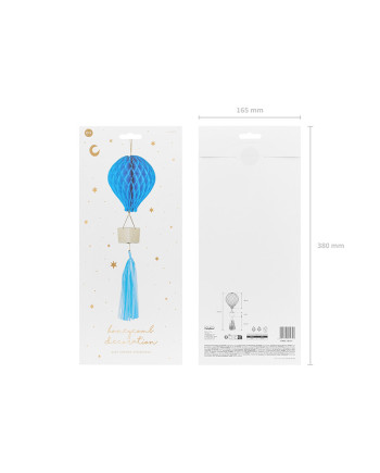 Dekoracja bibułowa Balon, niebieski