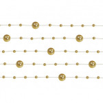 Girlandy perłowe, złoty, 1,3m (1 op. / 5 szt.)