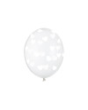 Balony 30cm, Serduszka, Crystal Clear (1 op. / 50 szt.)