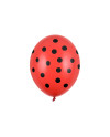 Balony 30cm, Kropki, Pastel Poppy Red (1 op. / 6 szt.)