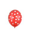 Balony 30cm, Kropki, Pastel Poppy Red (1 op. / 6 szt.)