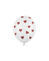 Balony 30cm, Serduszka, Pastel Pure White (1 op. / 6 szt.)