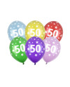 Balony 30cm, 50th Birthday, Metallic Mix (1 op. / 6 szt.)