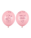 Balony 30cm Miś - mam już..., Pastel Pink (1 op. / 6 szt.)