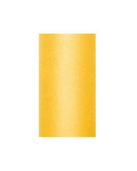 Tiul gładki, żółty, 0,15 x 9m (1 szt. / 9 mb.)