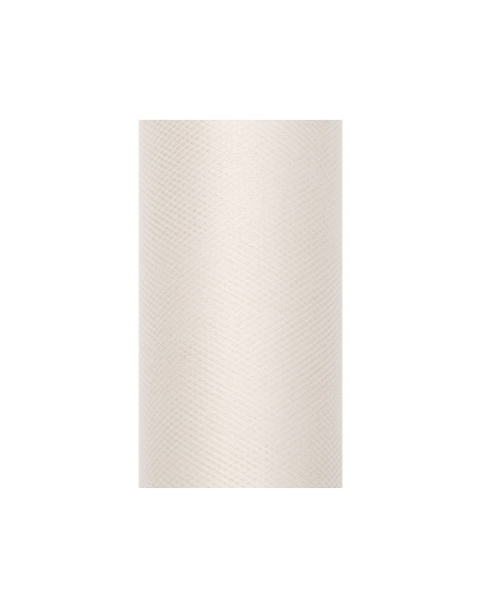 Tiul gładki, kremowy, 0,3 x 9m (1 szt. / 9 mb.)