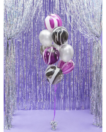 Balony Strong 27cm, Metallic Silver Snow (1 op. / 100 szt.)