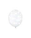 Balony 30cm, Serduszka, Crystal Clear (1 op. / 50 szt.)