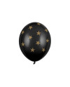 Balony 30cm, Gwiazdki, Pastel Black (1 op. / 6 szt.)