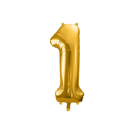 Balon foliowy Cyfra ''1'', 86cm, złoty