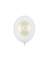 Balony 30cm, IHS, Metallic Pure White (1 op. / 6 szt.)