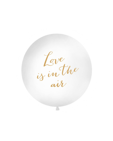 Balon 1 m, Love is in the air, biały