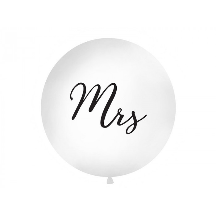 Balon 1 m, Mrs, biały