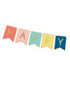 Baner Happy Birthday, mix, 15 x 175 cm